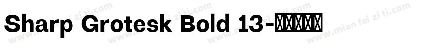 Sharp Grotesk Bold 13字体转换